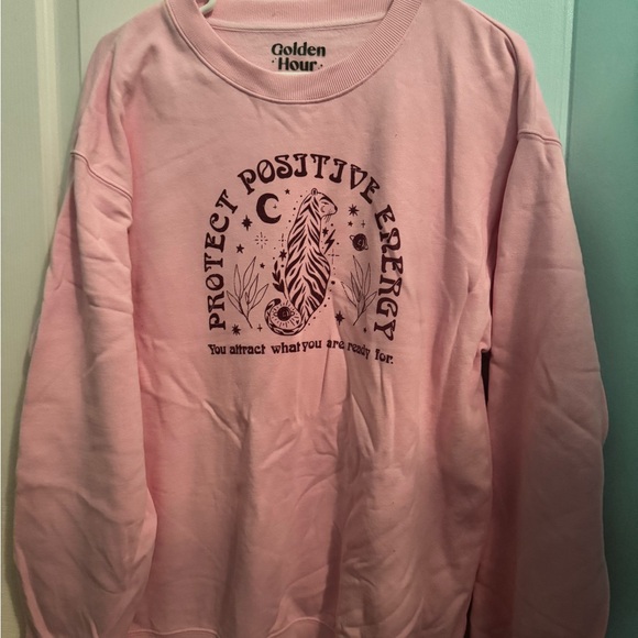 golden hour Sweaters - Golden Hour Pink Graphic Sweatshirt
